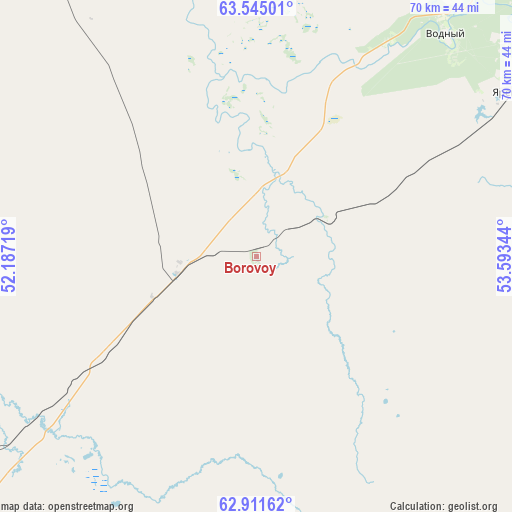 Borovoy on map
