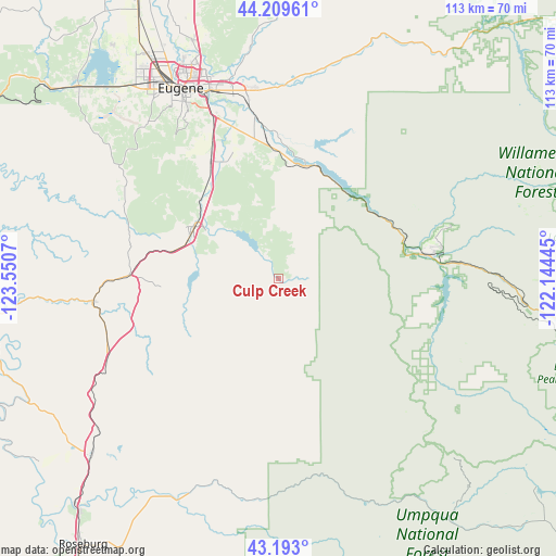 Culp Creek on map