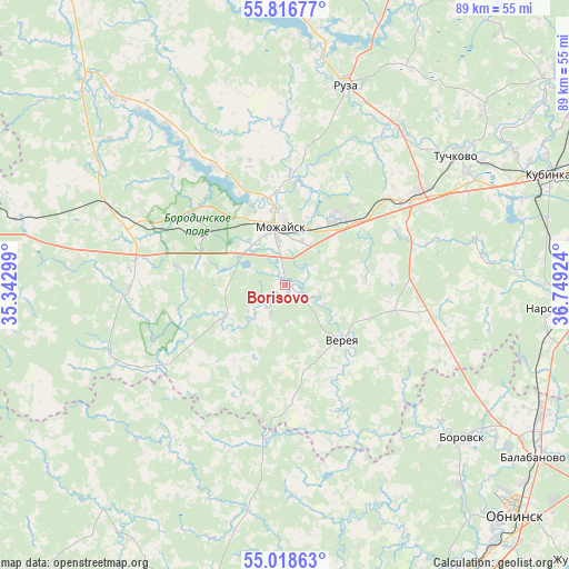 Borisovo on map