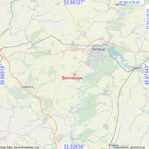 Borinskoye on map