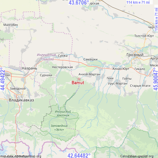 Bamut on map