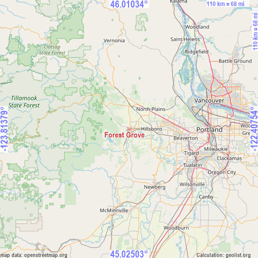 Forest Grove on map