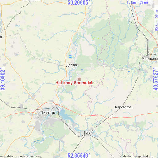 Bol’shoy Khomutets on map