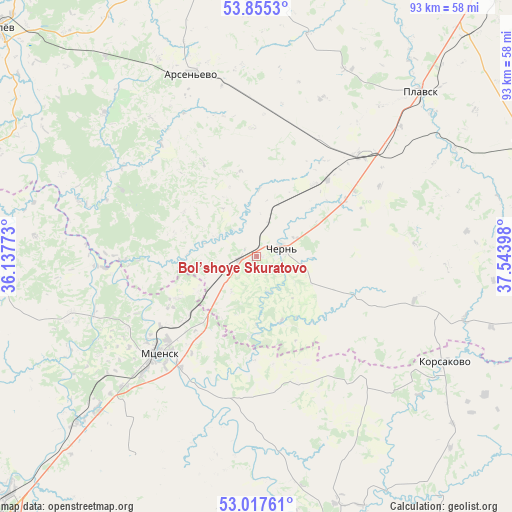 Bol’shoye Skuratovo on map