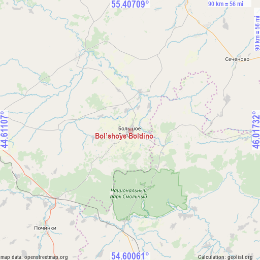 Bol’shoye Boldino on map