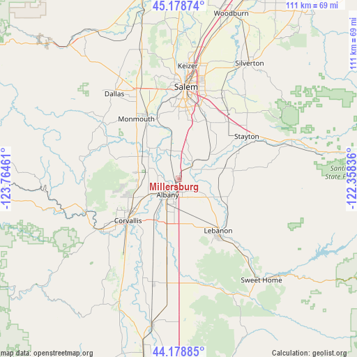 Millersburg on map