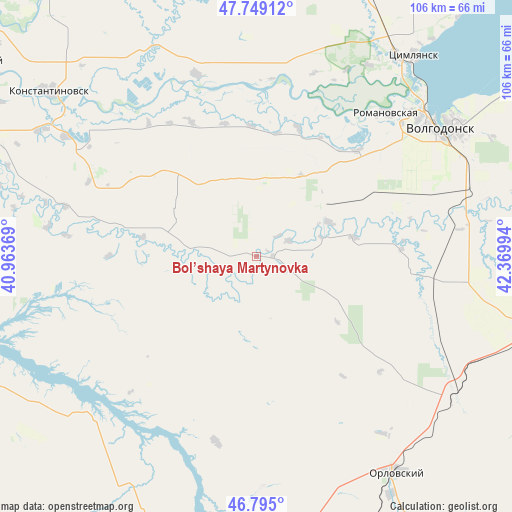 Bol’shaya Martynovka on map