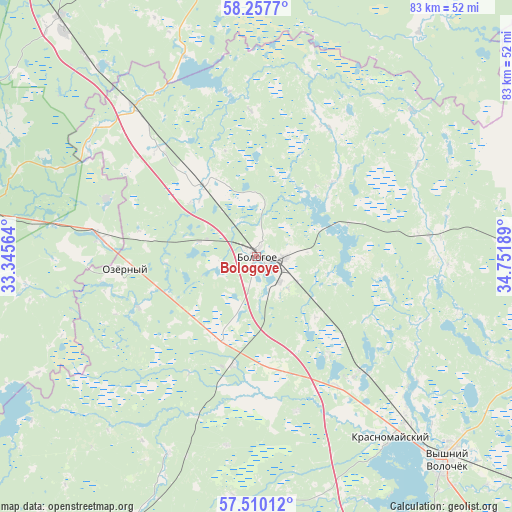 Bologoye on map