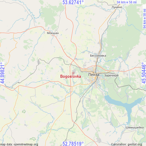 Bogoslovka on map