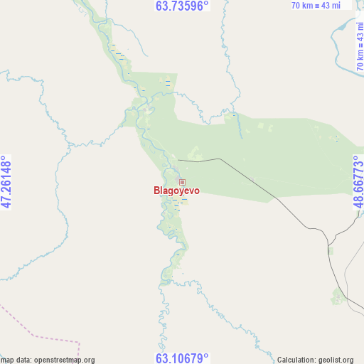 Blagoyevo on map