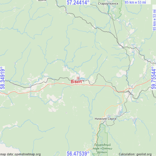 Bisert’ on map