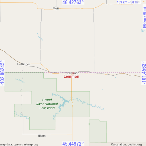 Lemmon on map