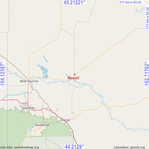 Newell on map