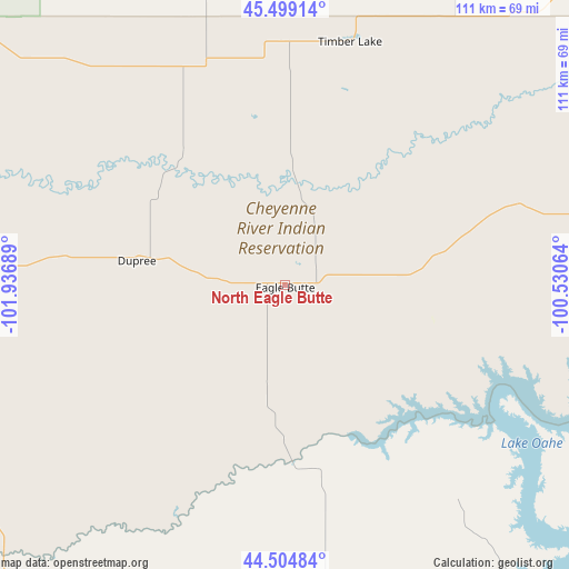 North Eagle Butte on map