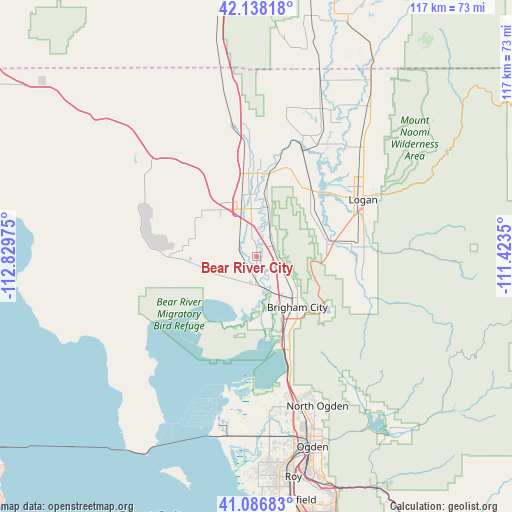 Bear River City on map