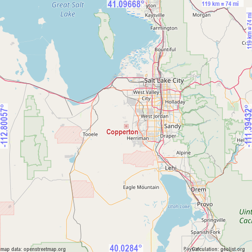 Copperton on map