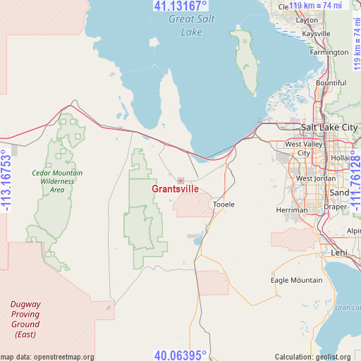 Grantsville on map