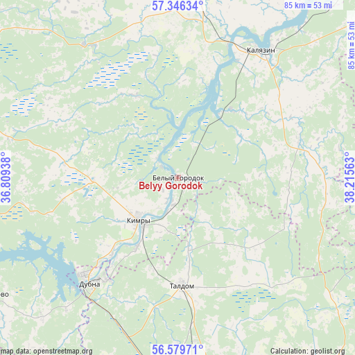 Belyy Gorodok on map