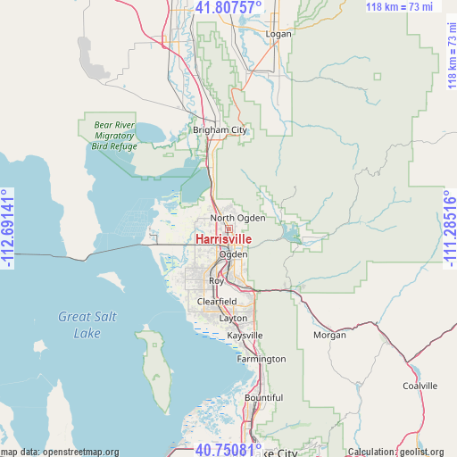 Harrisville on map