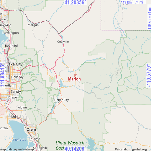 Marion on map