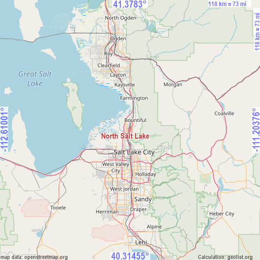 North Salt Lake on map