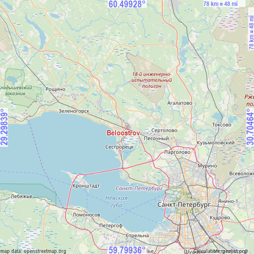 Beloostrov on map