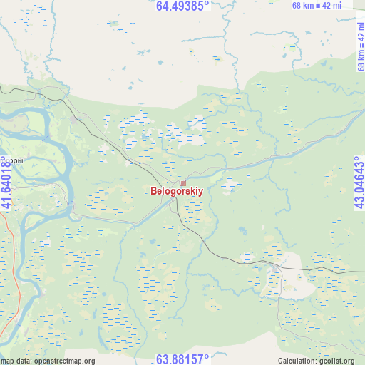 Belogorskiy on map