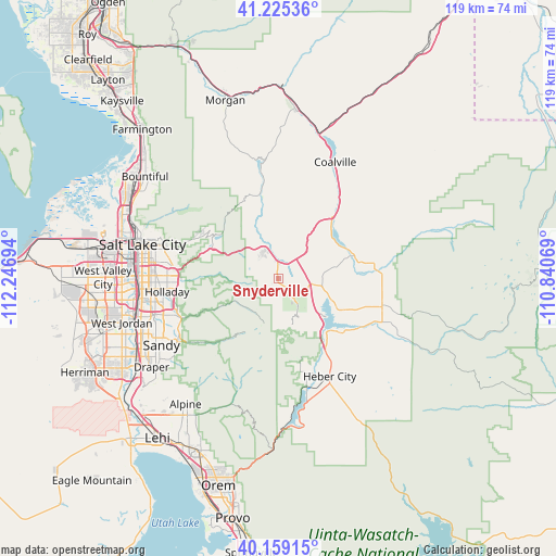 Snyderville on map