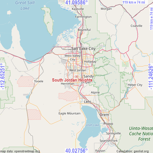 South Jordan Heights on map