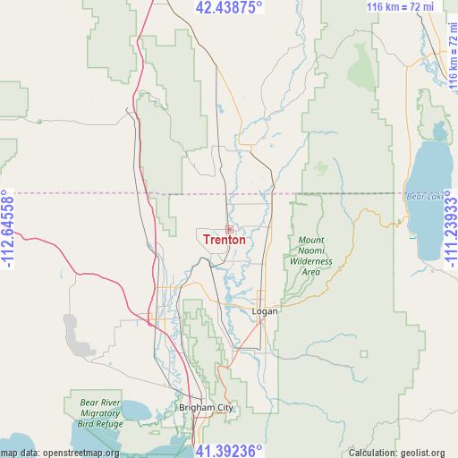 Trenton on map