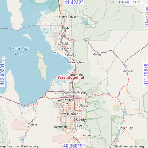 West Bountiful on map