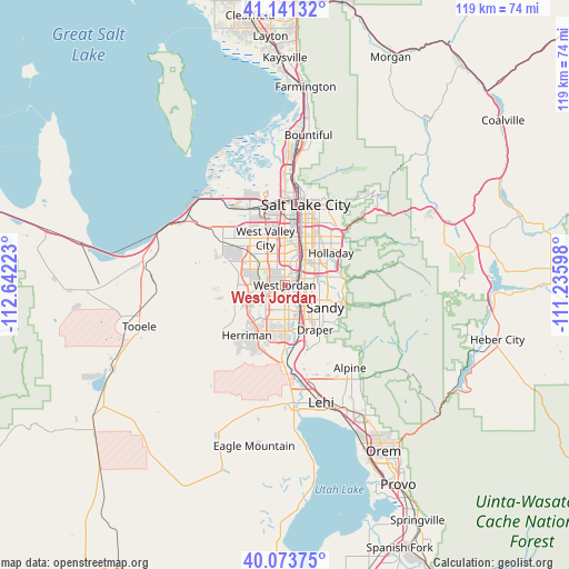 West Jordan on map