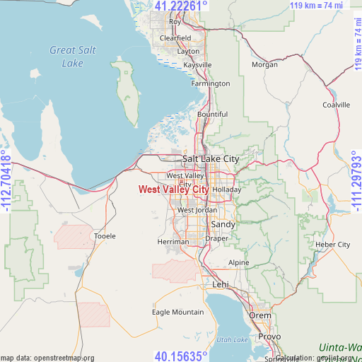 West Valley City on map