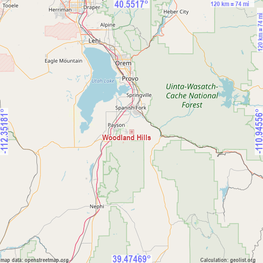 Woodland Hills on map