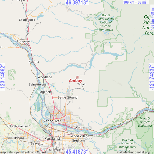 Amboy on map