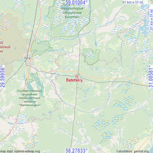 Batetskiy on map