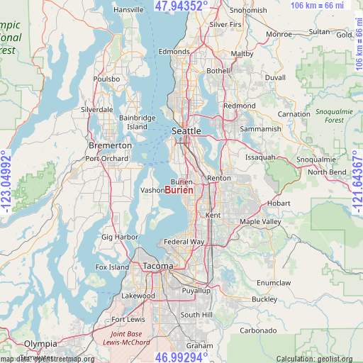 Burien on map