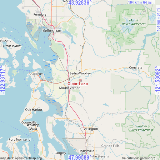 Clear Lake on map
