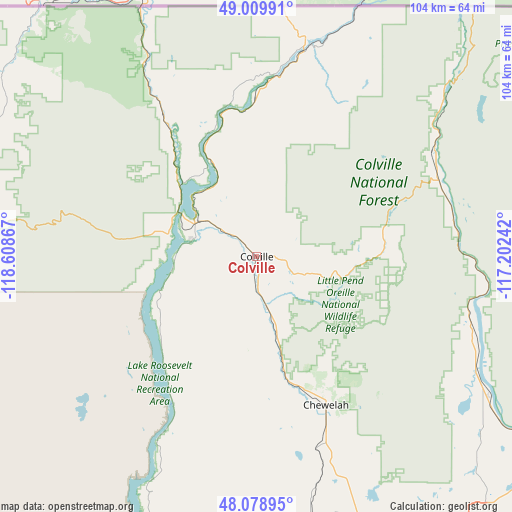 Colville on map