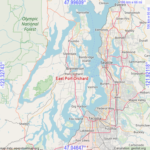 East Port Orchard on map