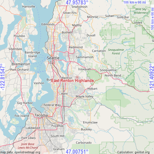 East Renton Highlands on map