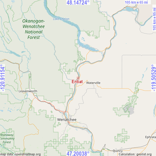 Entiat on map