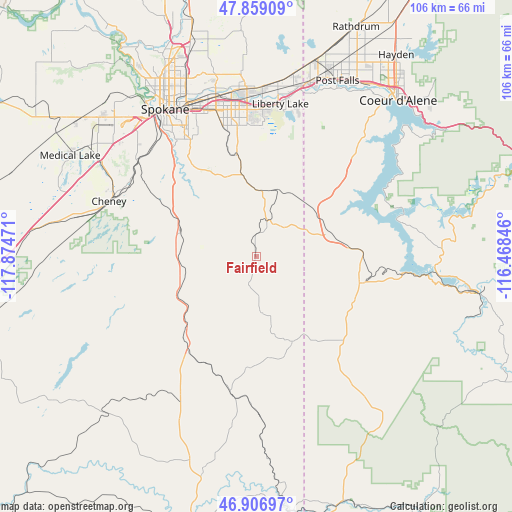 Fairfield on map