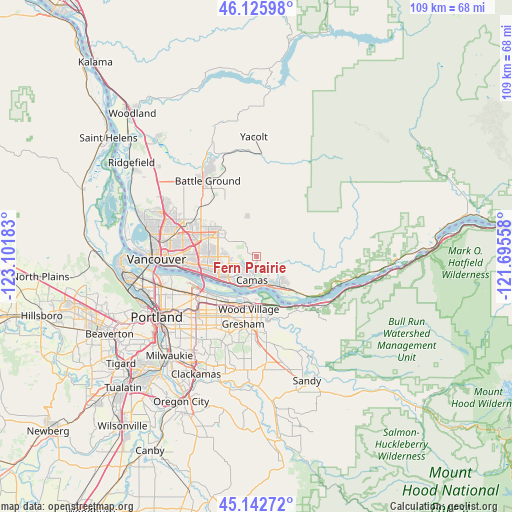 Fern Prairie on map