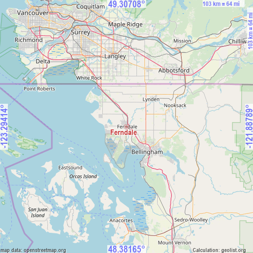 Ferndale on map