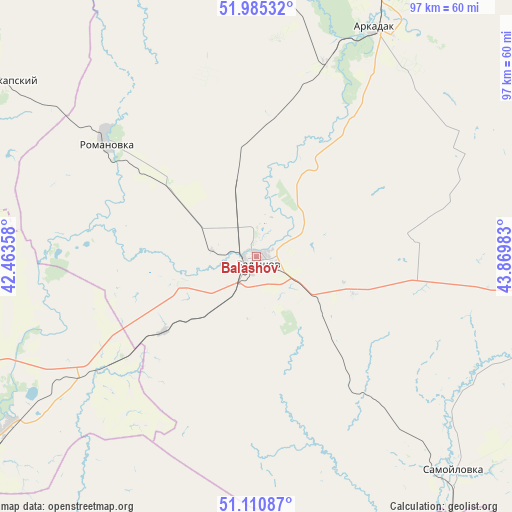 Balashov on map