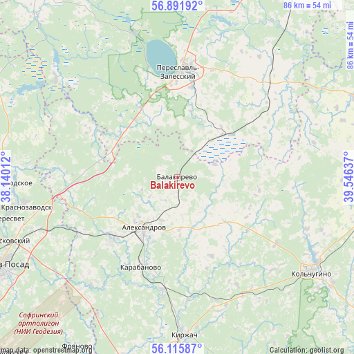 Balakirevo on map