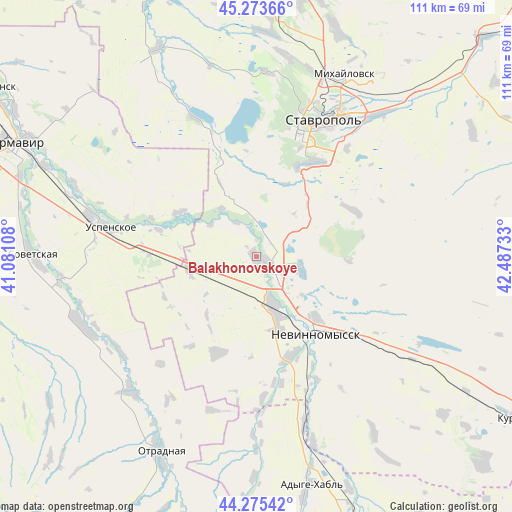 Balakhonovskoye on map