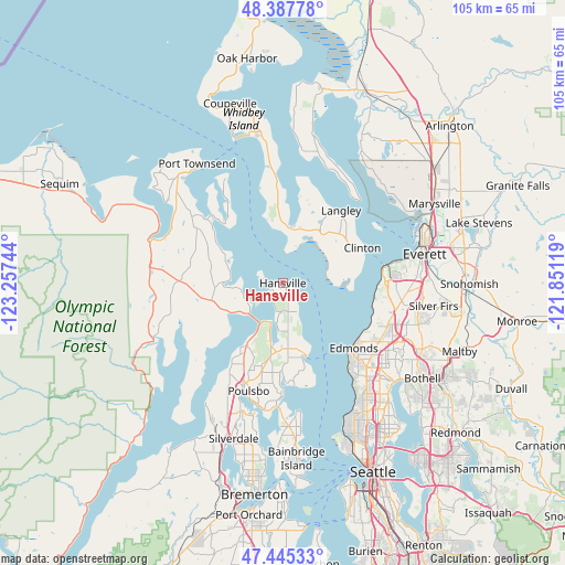 Hansville on map