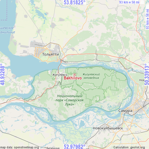 Bakhilovo on map